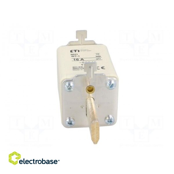 Fuse: fuse | gG | 16A | 500VAC | ceramic,industrial | NH1 | WT-NH image 9