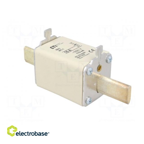 Fuse: fuse | gG | 16A | 500VAC | ceramic,industrial | NH1 | WT-NH image 8