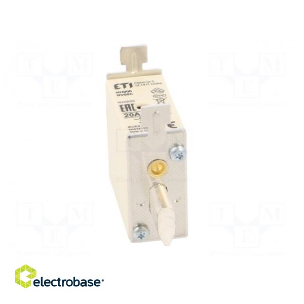 Fuse: fuse | gG | 20A | 500VAC | ceramic,industrial | NH000 | WT-NH image 9