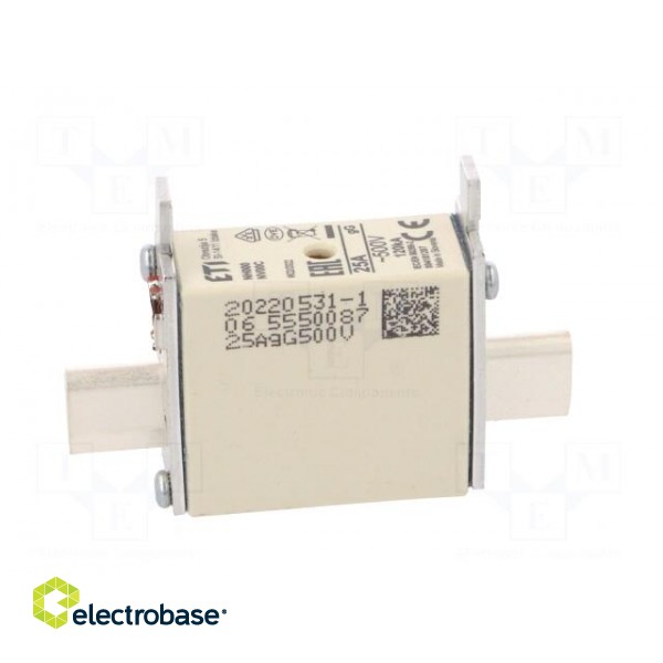 Fuse: fuse | gG | 25A | 500VAC | ceramic,industrial | NH000 | WT-NH image 7