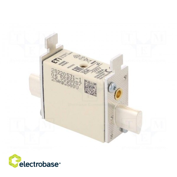 Fuse: fuse | gG | 25A | 500VAC | ceramic,industrial | NH000 | WT-NH image 8
