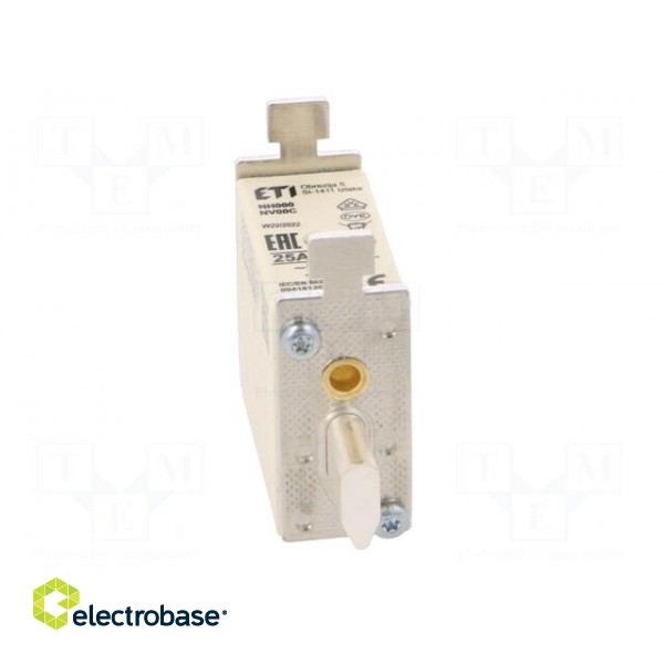 Fuse: fuse | gG | 25A | 500VAC | ceramic,industrial | NH000 | WT-NH image 9