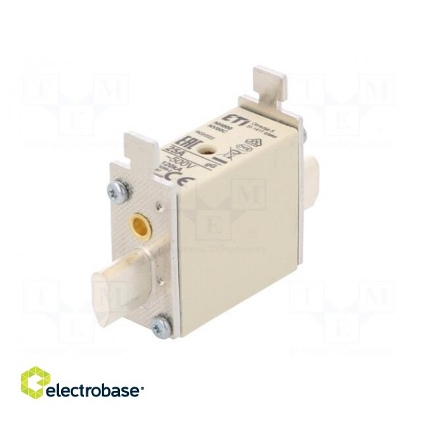 Fuse: fuse | gG | 25A | 500VAC | ceramic,industrial | NH000 | WT-NH image 2