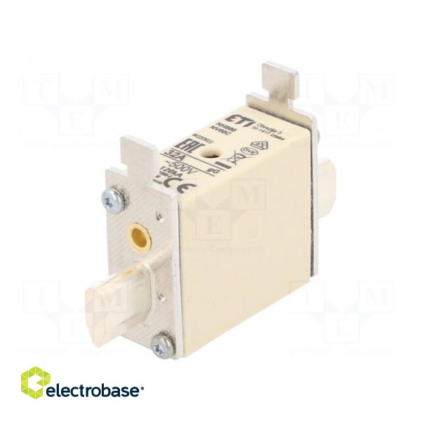 Fuse: fuse | gG | 32A | 500VAC | ceramic,industrial | NH000 | WT-NH image 1