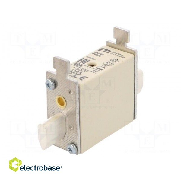 Fuse: fuse | gG | 40A | 500VAC | ceramic,industrial | NH000 | WT-NH image 1