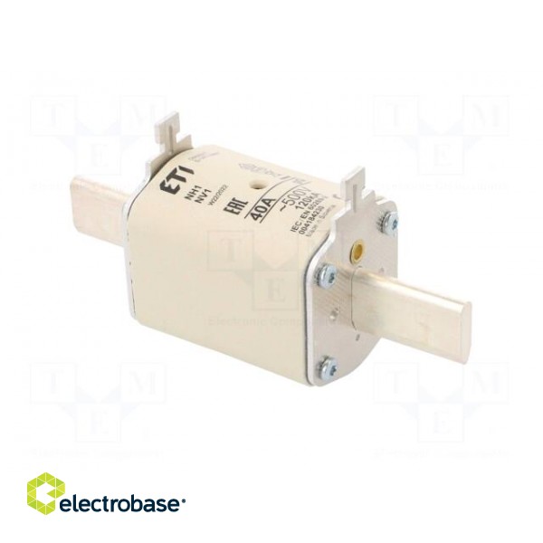 Fuse: fuse | gG | 40A | 500VAC | ceramic,industrial | NH1 | WT-NH image 8