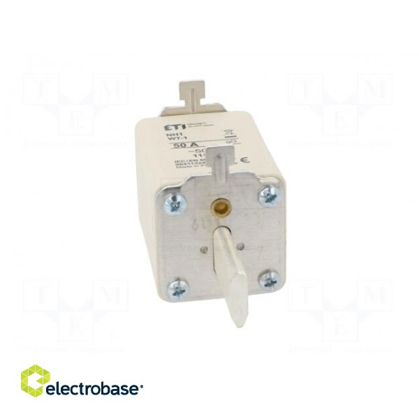 Fuse: fuse | gG | 50A | 500VAC | ceramic,industrial | NH1 | WT-NH image 9