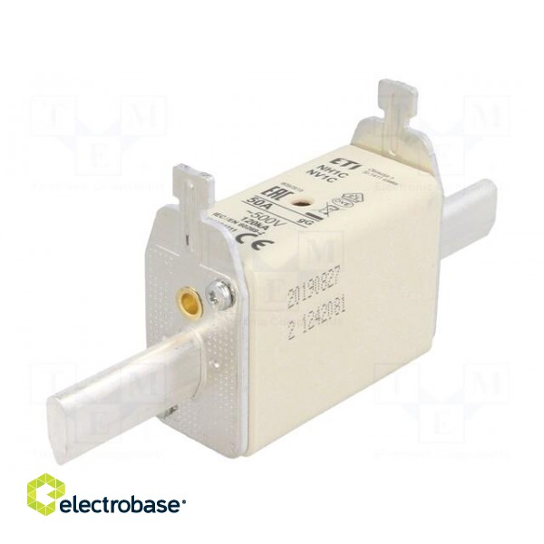 Fuse: fuse | gG | 50A | 500VAC | ceramic,industrial | NH1C | WT-NH image 1