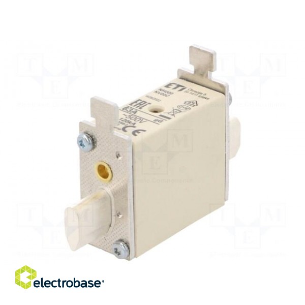 Fuse: fuse | gG | 63A | 500VAC | ceramic,industrial | NH000 | WT-NH image 1