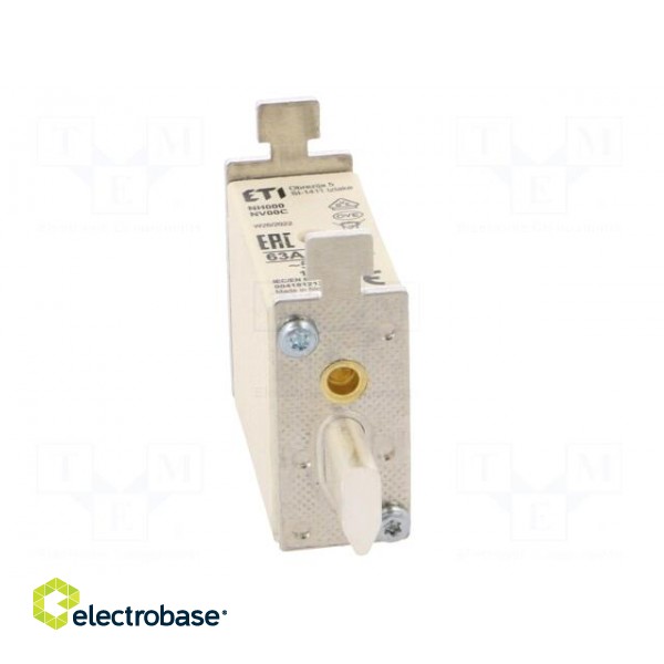 Fuse: fuse | gG | 63A | 500VAC | ceramic,industrial | NH000 | WT-NH image 9
