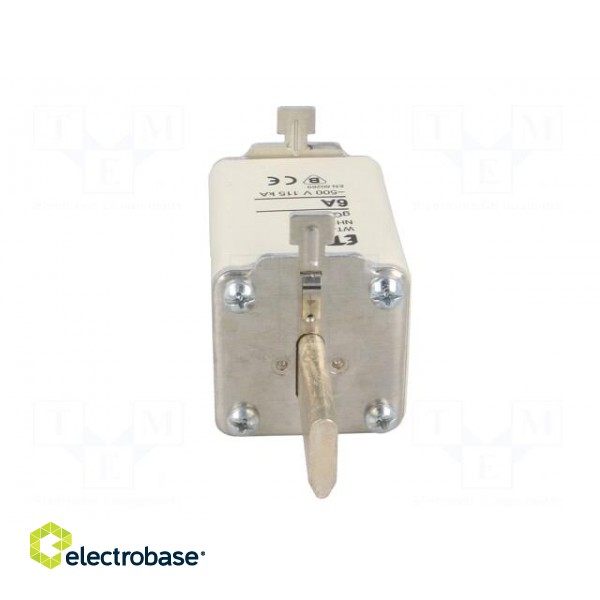 Fuse: fuse | gG | 6A | 500VAC | ceramic,industrial | NH1 | WT-NH image 5
