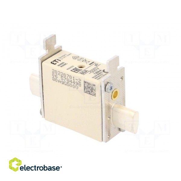 Fuse: fuse | gG | 80A | 500VAC | ceramic,industrial | NH000 | WT-NH image 8