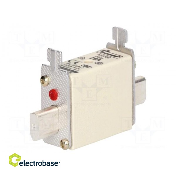 Fuse: fuse | gG,gL | 25A | 500VAC | 250VDC | ceramic,industrial | NH000 image 1