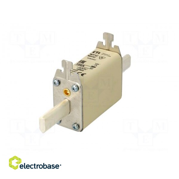 Fuse: fuse | quick blow | 100A | 400VAC | ceramic,industrial | NH1C image 2