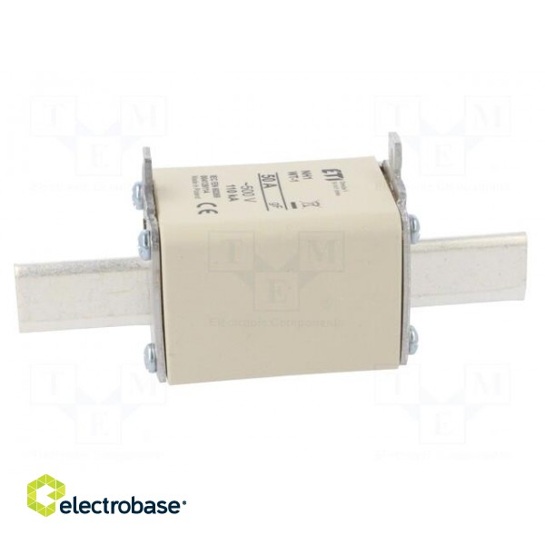 Fuse: fuse | quick blow | 50A | 500VAC | ceramic,industrial | NH1 | WT-NH фото 3