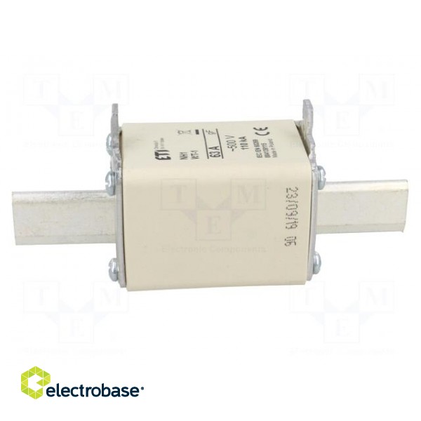 Fuse: fuse | quick blow | 63A | 500VAC | ceramic,industrial | NH1 | WT-NH image 7