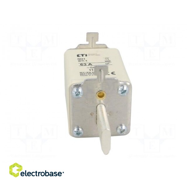 Fuse: fuse | quick blow | 63A | 500VAC | ceramic,industrial | NH1 | WT-NH image 9