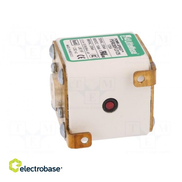 Fuse: fuse | ultra rapid | 125A | 690VAC | 600VDC | ceramic,industrial image 3