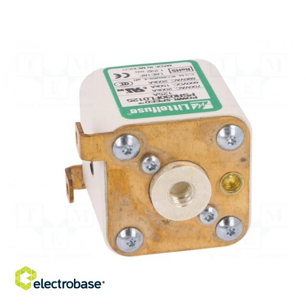 Fuse: fuse | ultra rapid | 125A | 690VAC | 600VDC | ceramic,industrial image 5