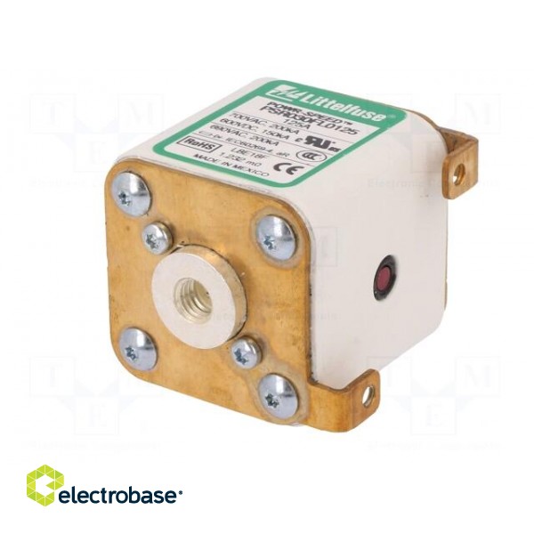 Fuse: fuse | ultra rapid | 125A | 690VAC | 600VDC | ceramic,industrial image 2