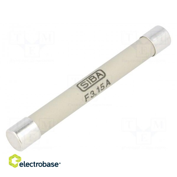 Fuse: fuse | quick blow | 3.15A | 3kVAC | ceramic | 10x85mm | 7103702
