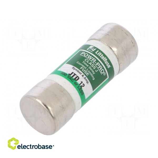 Fuse: fuse | time-lag | 12A | 600VAC | 300VDC | industrial | 20,6x57,2mm