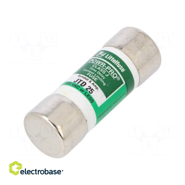 Fuse: fuse | time-lag | 25A | 600VAC | 300VDC | industrial | 20,6x57,2mm