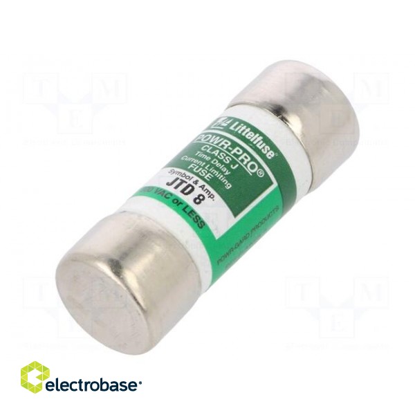 Fuse: fuse | time-lag | 8A | 600VAC | 300VDC | industrial | 20,6x57,2mm