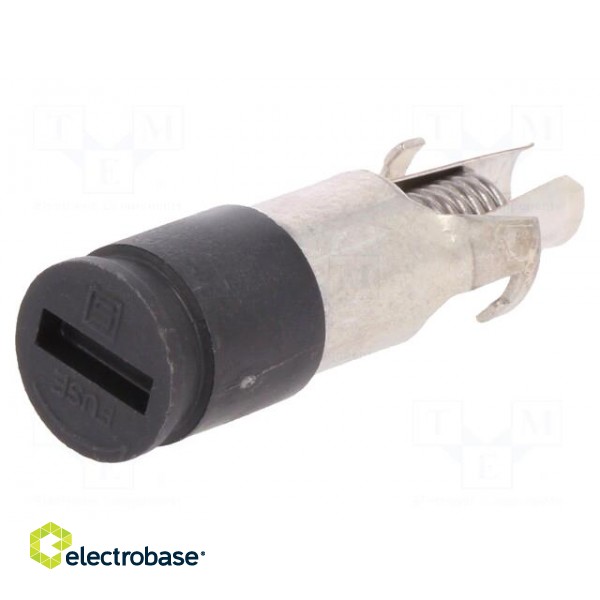 Adapter | cylindrical fuses | 5x20mm | 10A | black | 250VAC | UL94V-0 image 1