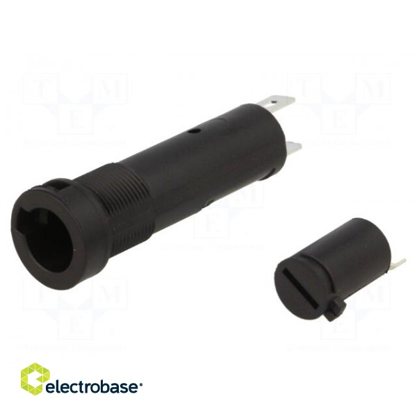 Adapter | cylindrical fuses | 5x20mm | 6.3A | 250V | -25÷70°C фото 2