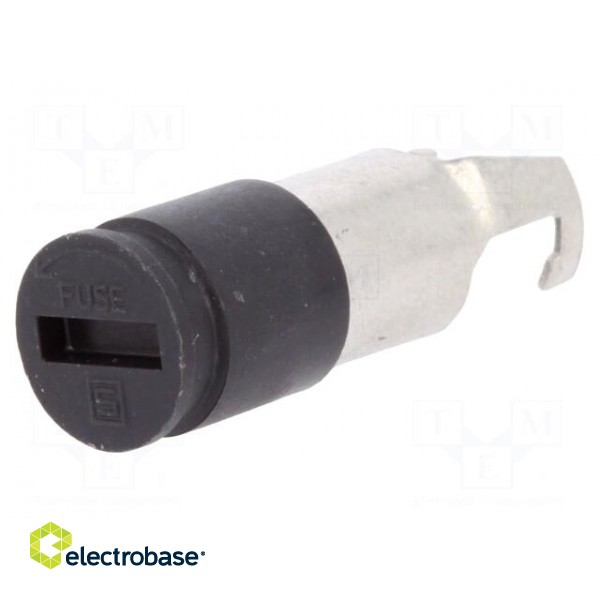 Adapter | cylindrical fuses | 6.3x32mm | 10A | black | 250VAC | UL94V-0 image 1