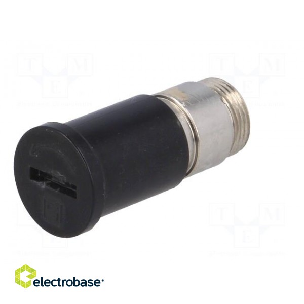 Adapter | cylindrical fuses | 6.3x32mm | 16A | black | 500VAC | UL94V-0 image 2