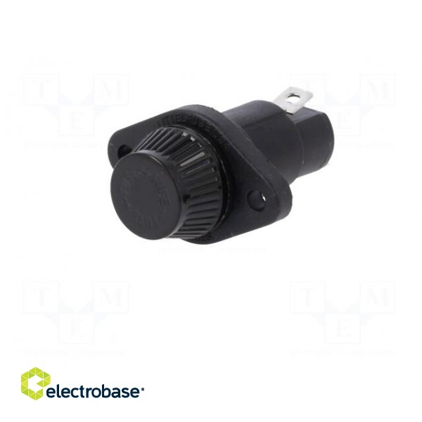 Fuse holder | 10x38mm | 30A | on panel | black | 600VAC | UL94V-0 | 571 image 3