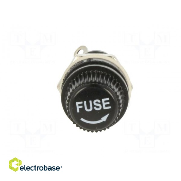 Fuse holder | 5x20mm | 10A | on panel | 250VAC | UL94V-2 | Mat: phenolic фото 9