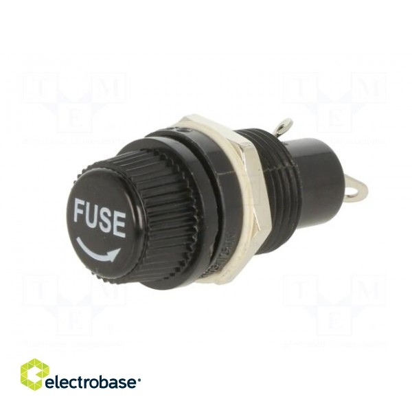 Fuse holder | 5x20mm | 10A | on panel | 250VAC | UL94V-2 | Mat: phenolic фото 2