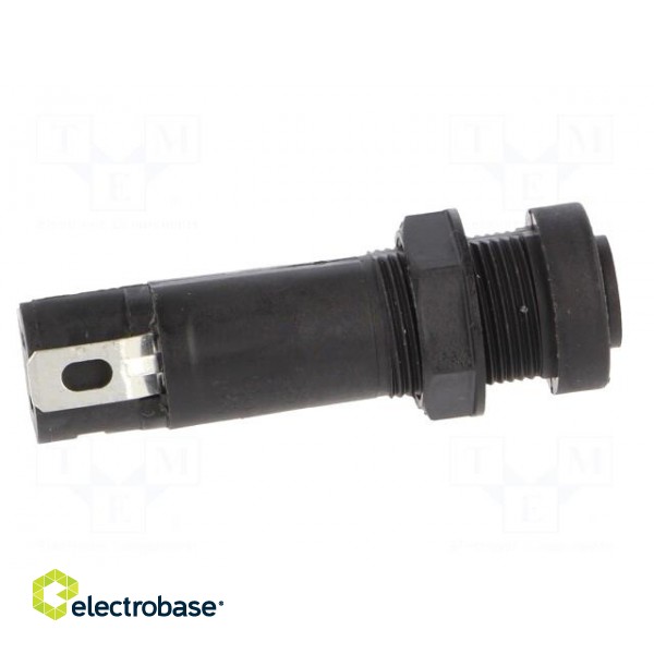 Fuse holder | 5x20mm | 20A | on panel | black | 250VAC | UL94V-0 | 345 image 8