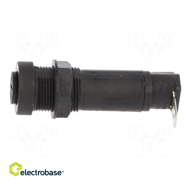 Fuse holder | 5x20mm | 20A | on panel | black | 250VAC | UL94V-0 | 345 image 4