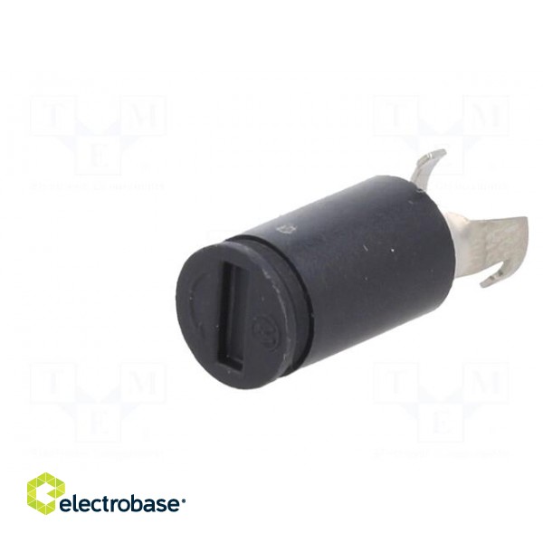 Fuse holder | 5x20mm | on panel | black | UL94V-0 | Cutout: Ø8.3mm | 855 image 2