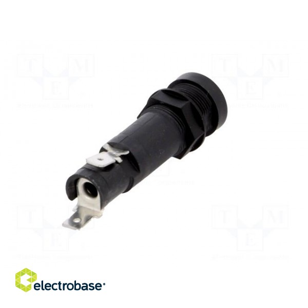 Fuse holder | cylindrical fuses | 10A | on panel | black | 250VAC | FEU image 6