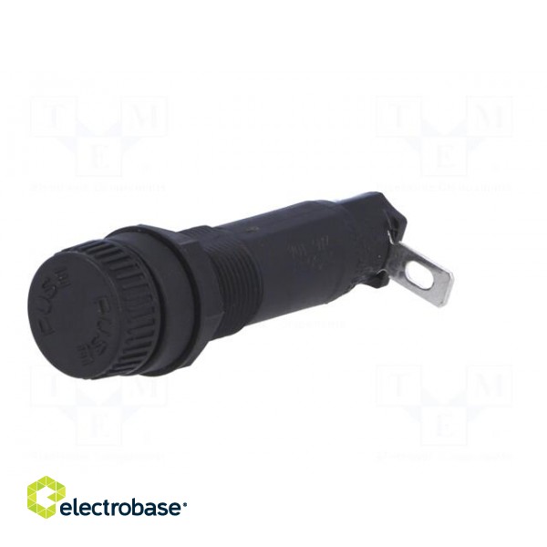 Fuse holder | cylindrical fuses | 5x20mm | 10A | 250V | on panel image 2