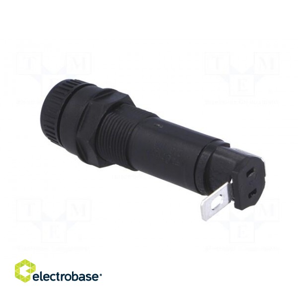 Fuse holder | cylindrical fuses | 5x20mm | 10A | 250V | on panel image 4