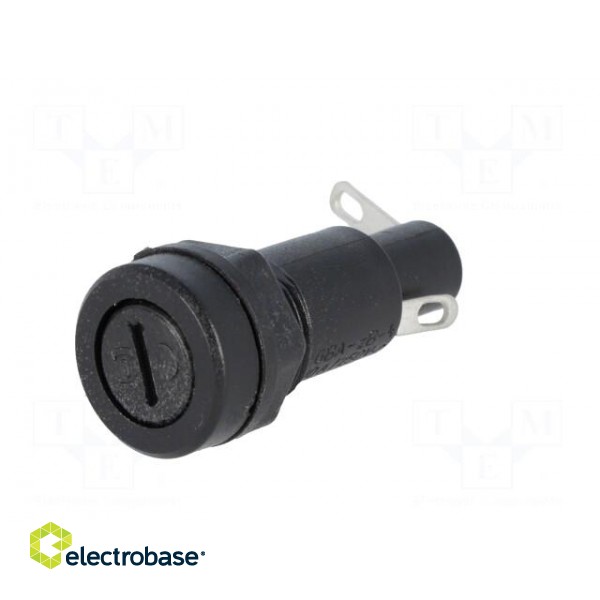 Fuse holder | cylindrical fuses | 5x20mm | 10A | 250V | on panel image 2