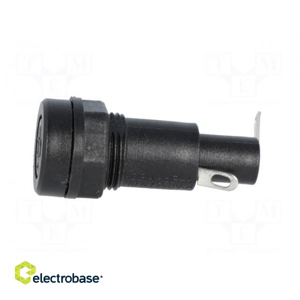 Fuse holder | cylindrical fuses | 5x20mm | 10A | 250V | on panel image 3