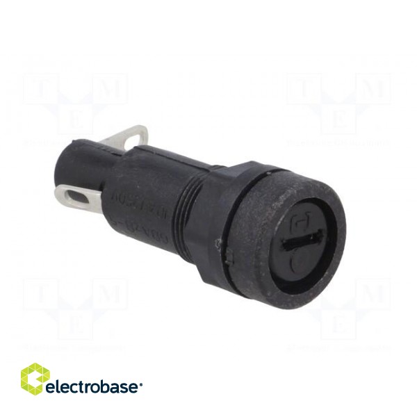 Fuse holder | cylindrical fuses | 5x20mm | 10A | 250V | on panel image 9