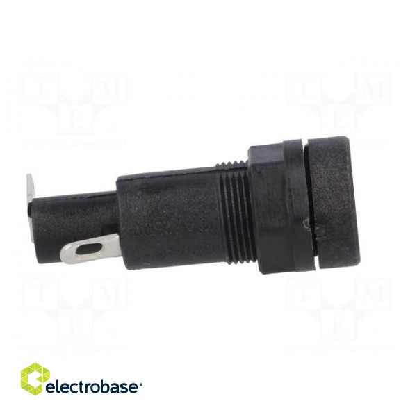 Fuse holder | cylindrical fuses | 5x20mm | 10A | 250V | on panel image 8