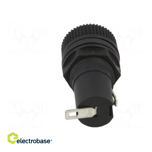 Fuse holder | cylindrical fuses | 5x20mm | 10A | on panel | black | 5mΩ image 6