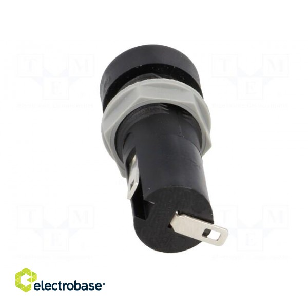 Fuse holder | cylindrical fuses | 5x20mm | 10A | Mounting: on panel image 5