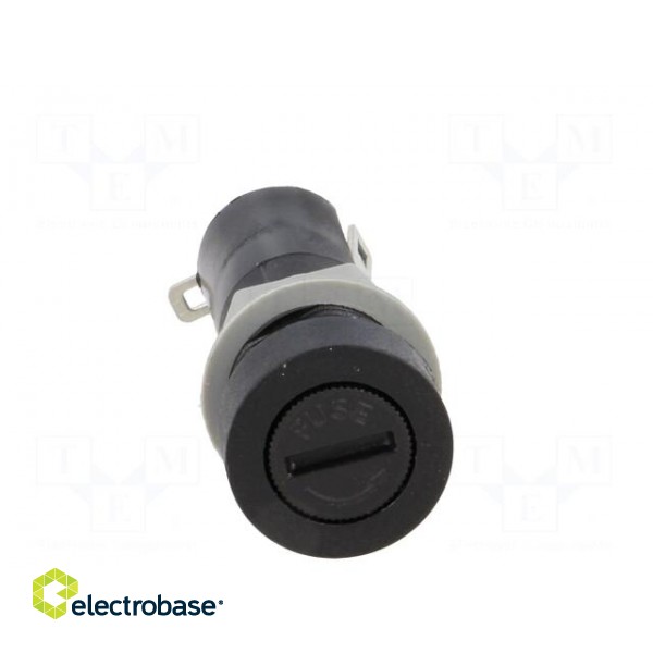 Fuse holder | cylindrical fuses | 5x20mm | 10A | Mounting: on panel image 9