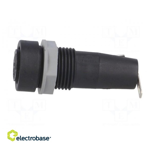 Fuse holder | cylindrical fuses | 5x20mm | 10A | on panel | black | 5mΩ image 4