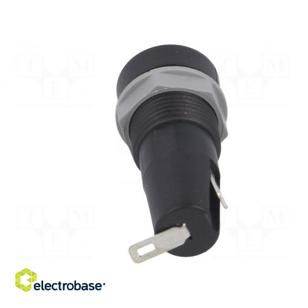 Fuse holder | cylindrical fuses | 5x20mm | 10A | on panel | black | 5mΩ image 6